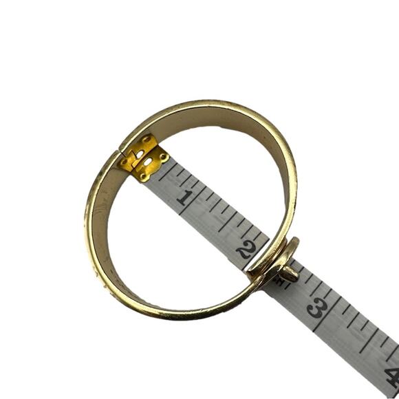 COACH Leather Turn Lock Hinges Bangle Bracelet - Picture 6 of 8